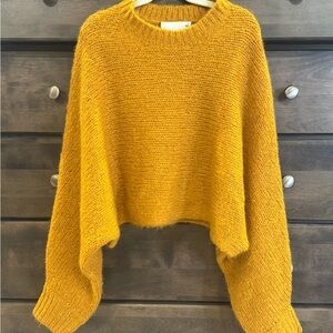 Aritzia Mustard Crew Neck Sweater
